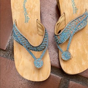 Light blue sandals